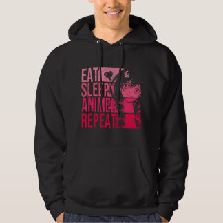 Moletom Eat Sleep Anime Repeat - Anime Lovers Gifts Idea G