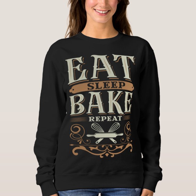 Moletom Eat Sleep Bake Repeat (Frente)