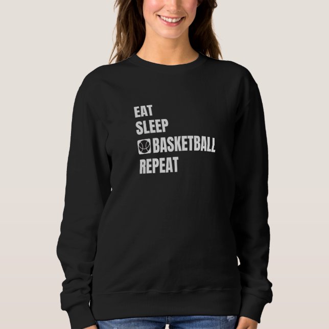 Moletom Eat Sleep Basball Repete Baske (Frente)
