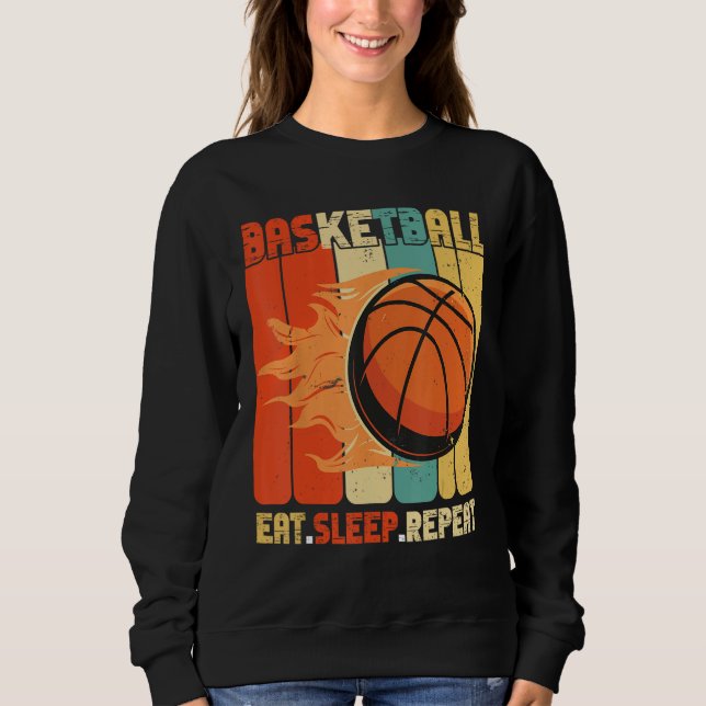Moletom Eat Sleep Basketball Repeat Basketball Sports Men  (Frente)