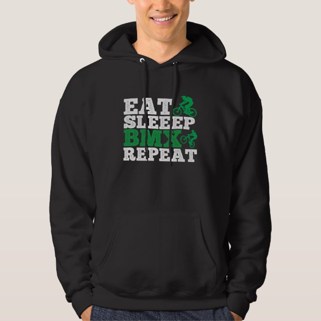 Moletom Eat Sleep Bmx Repeat  Bmx Rider (Frente)