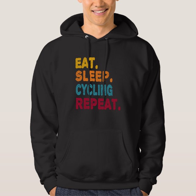 Moletom Eat Sleep Cycling Repeat  Boys Men Women Sports Pl (Frente)