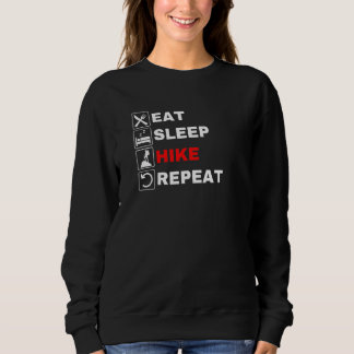 Moletom Eat Sleep Hike Repeat  Hiking Hiker Camping Outdoo