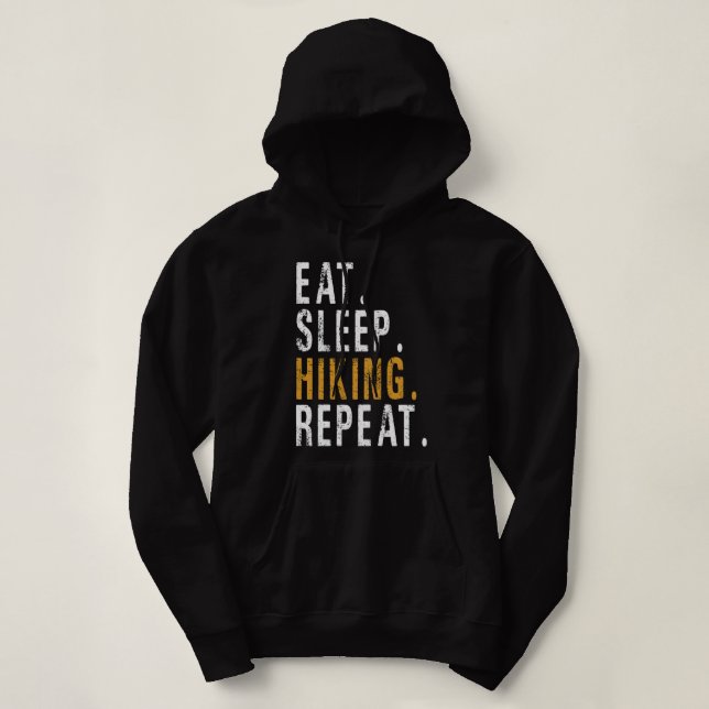 Moletom Eat Sleep Hiking Repeat (Frente do Design)