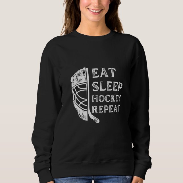 Moletom Eat Sleep Hockey Repeat (Frente)
