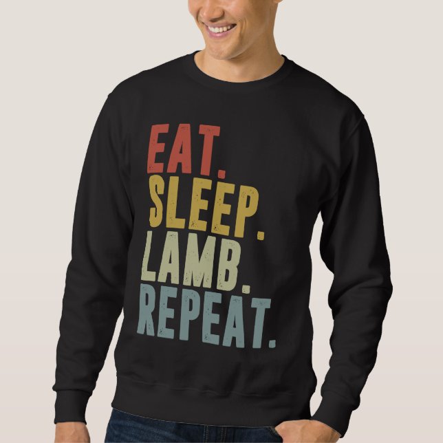 Moletom Eat Sleep Lamb Repeat  Lambing (Frente)
