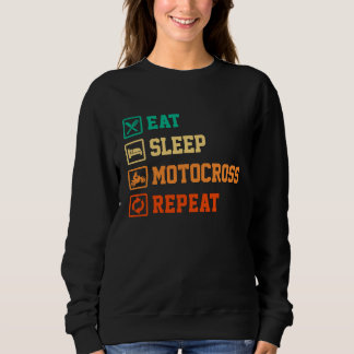 Moletom Eat Sleep Motocross Repeat Dirt Bker Motorcycle En