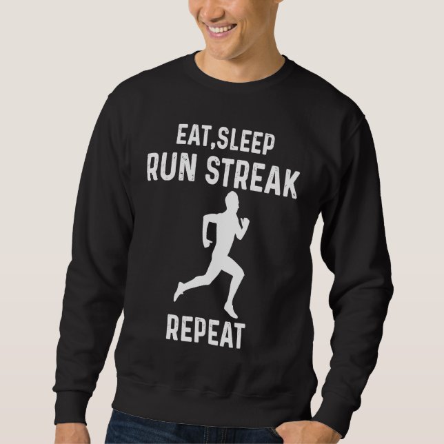 Moletom Eat Sleep Run Streak Repeat  Runner (Frente)