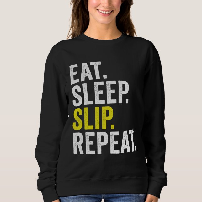 Moletom Eat Sleep Slip Repeat Cricket (Frente)