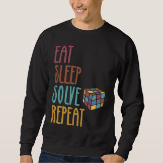 Moletom Eat Sleep Solve Repeat  Solve Cube Puzzle Fun  3