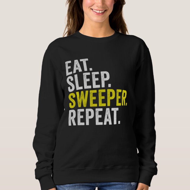 Moletom Eat Sleep Sweeper Repeat Cricket (Frente)
