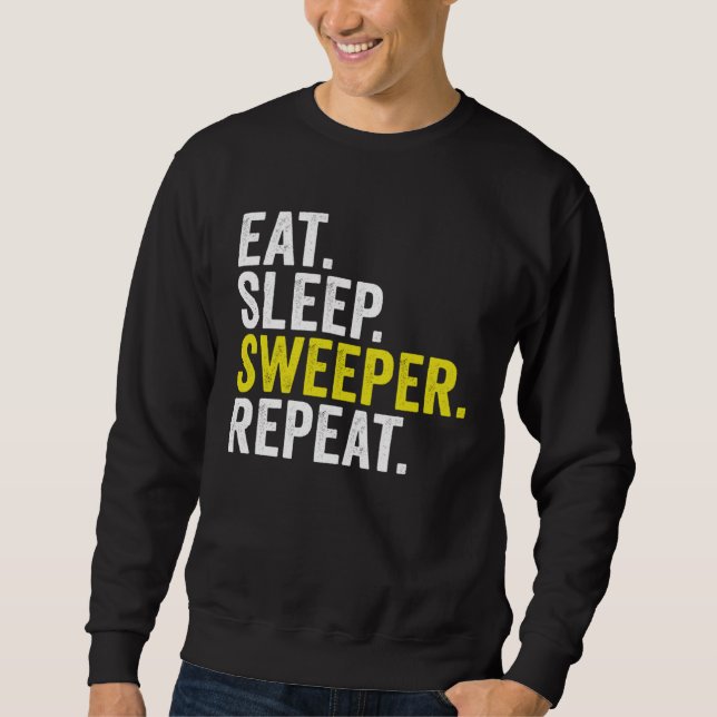 Moletom Eat Sleep Sweeper Repeat Cricket (Frente)