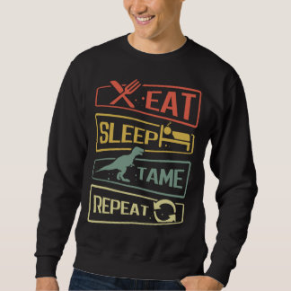 Moletom Eat Sleep Tame Repeat Dinosaur