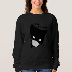 Moletom Eca gente Máscara de Gato Preto Quarentena