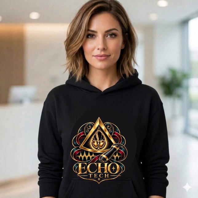 Moletom Echo Tech - Ecocardiografista - Sonografista (Echo Tech Cardiac Sonographer Echocardiographer Gold heart Hoodie)