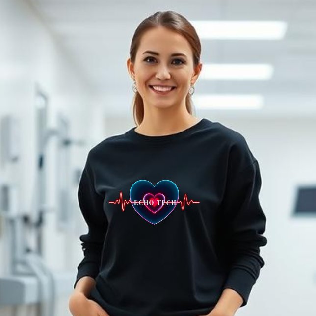 Moletom Echo Tech | Heartbeat | Heart with EKG (Echo Tech | Heartbeat | Heart with EKG sweatshirt
)