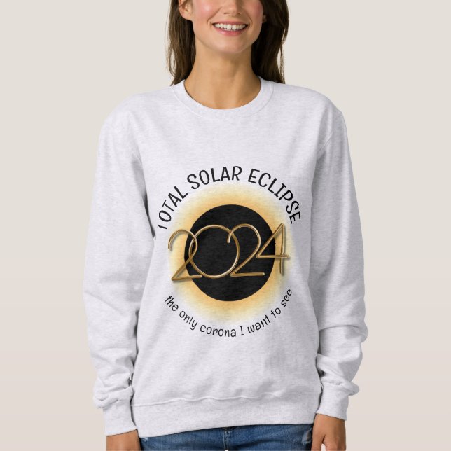 Moletom ECLIPSE SOLAR TOTAL 2024 No Deus Inicial (Frente)
