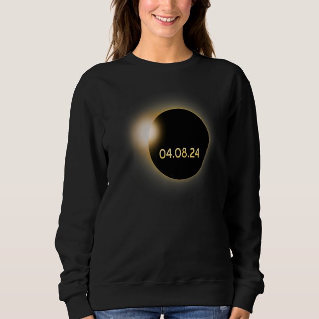 Moletom Eclipse Solar Total 2024 para Astronomia (Frente)