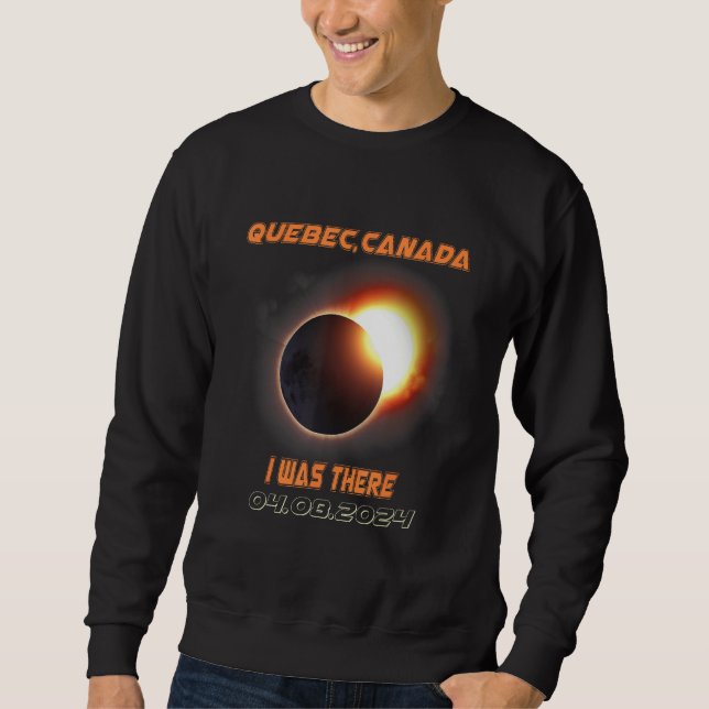 Moletom Eclipse Solar Total 2024 Quebec Canadá 1 (Frente)