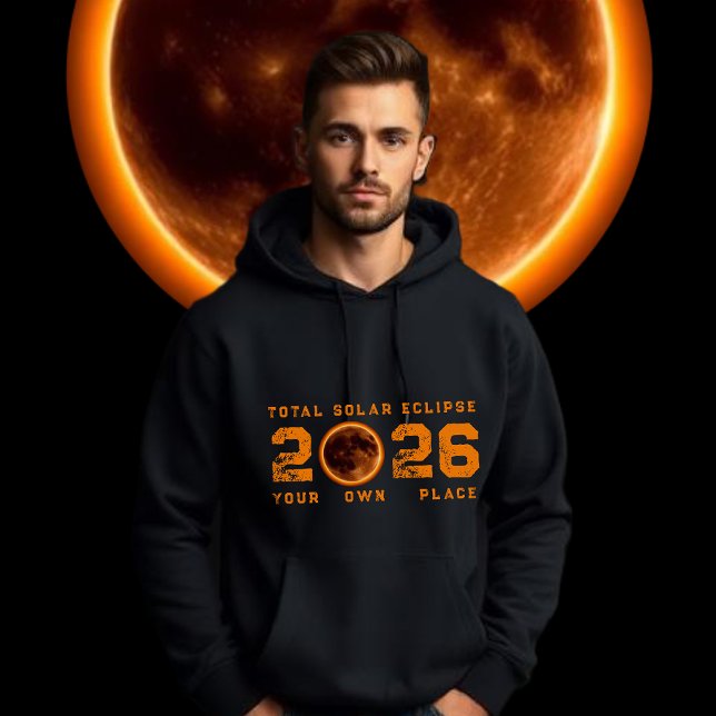 Moletom Eclipse Solar Total 2026 (Total Solar Eclipse 2026 Hoodie)
