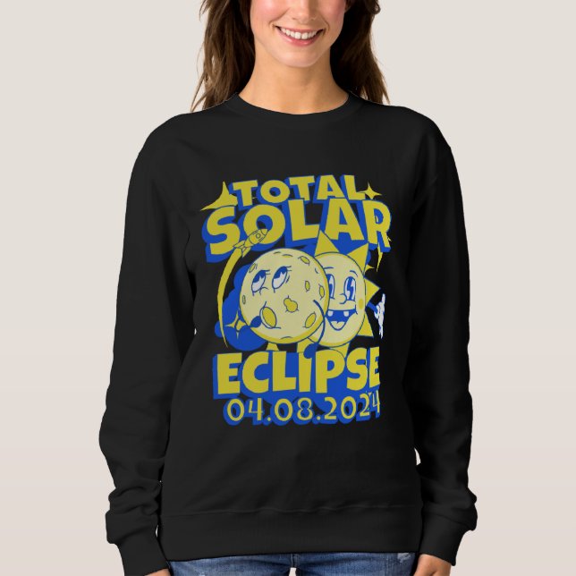 Moletom Eclipse Solar Totality 2024 Souvenir Retro April 8 (Frente)