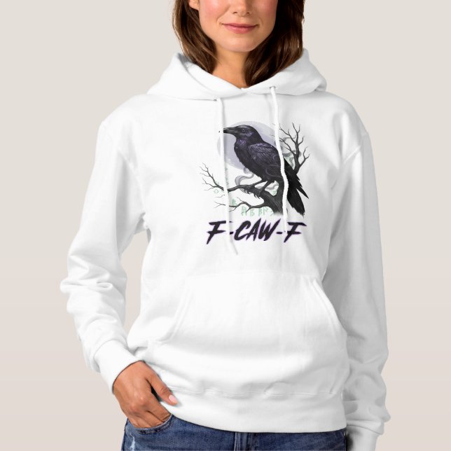 Moletom Ecos da Noite: "F-CAW-F" Mystic Raven Crop (Frente)