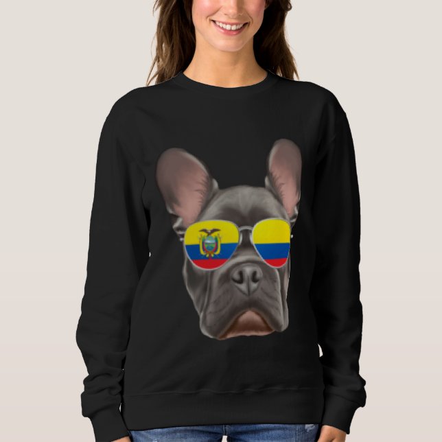 Moletom Ecuadorian Flag French Bulldog Dog Ecuador Pocket (Frente)