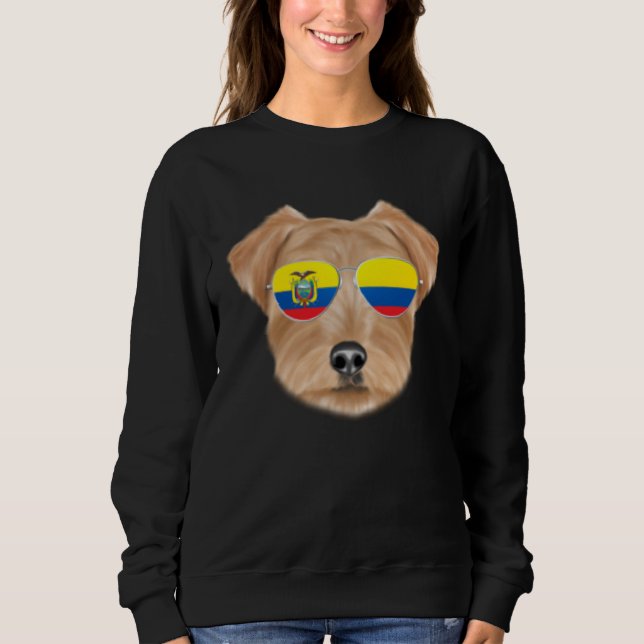 Moletom Ecuadorian Flag Norfolk Terrier Dog Ecuador Pocket (Frente)