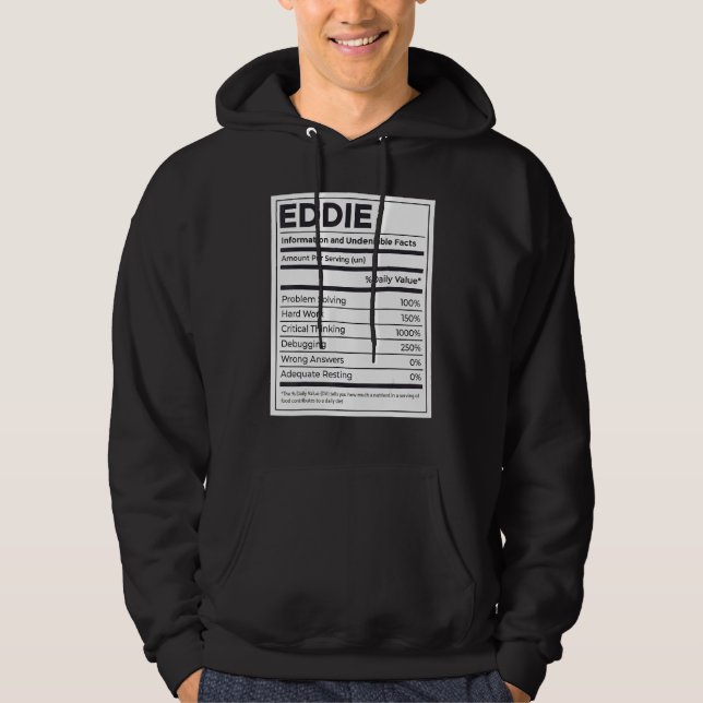 Moletom Eddie Nutrition Information Problem Solving Duro (Frente)
