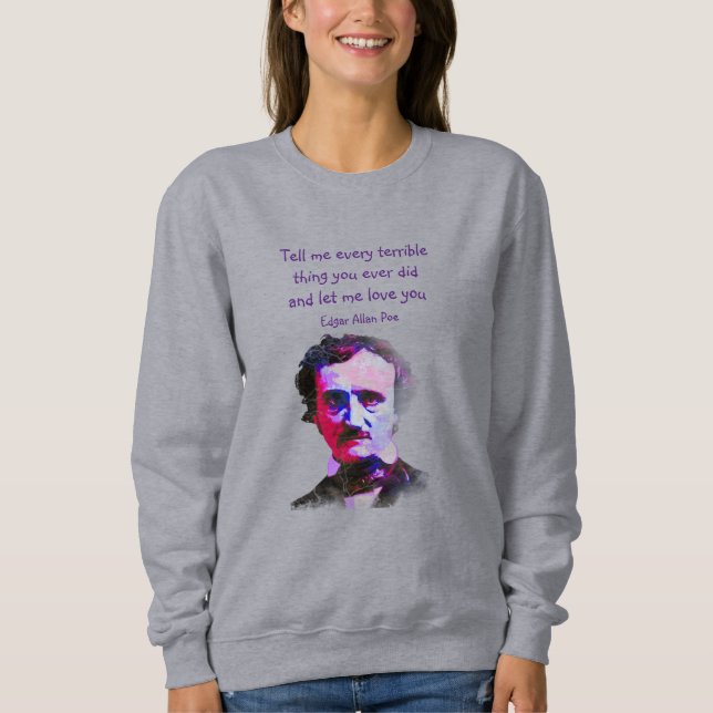 Moletom Edgar Allan Poe Autor Poe Poet Love Cote T-S (Frente)
