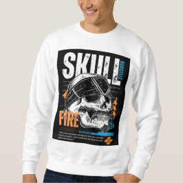 Moletom Edgy Skull Graphic T-Shirt Design