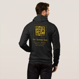 Moletom Editable QR Code & Text Template | Black & Gold