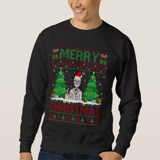 Moletom Editor de Iluminação de Árvore de Natal Feia, Swea (Frente)