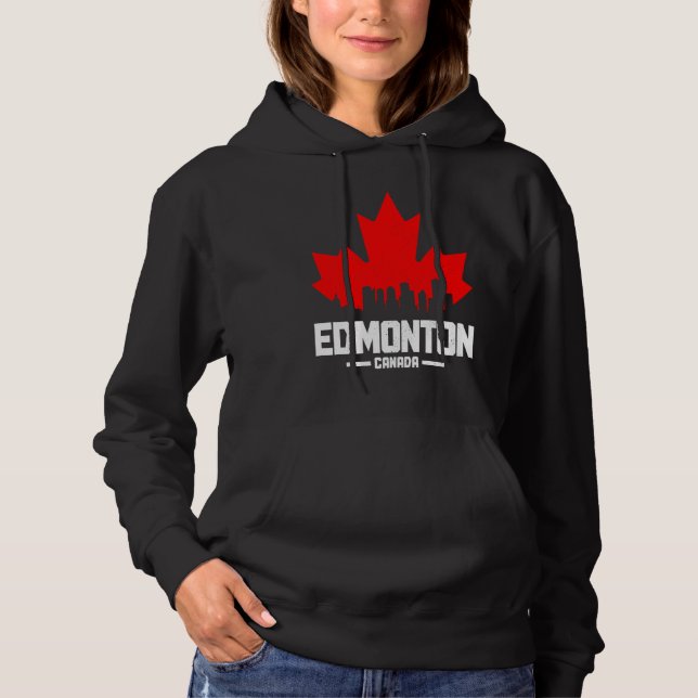Moletom Edmonton Alberta Canada Maple Leaf Canadian Flag S (Frente)
