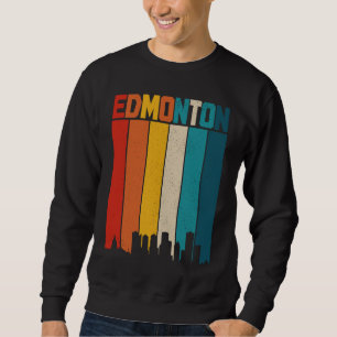 Moletom Edmonton Alberta Skyline Vintage Retro Canada Cana