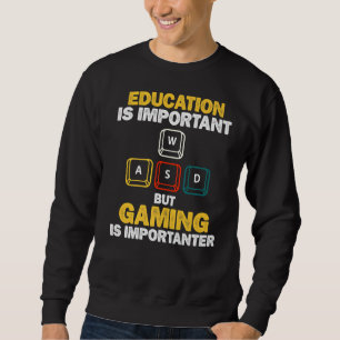 Moletom Educação É Importante, Mas Jogos São Importantes
