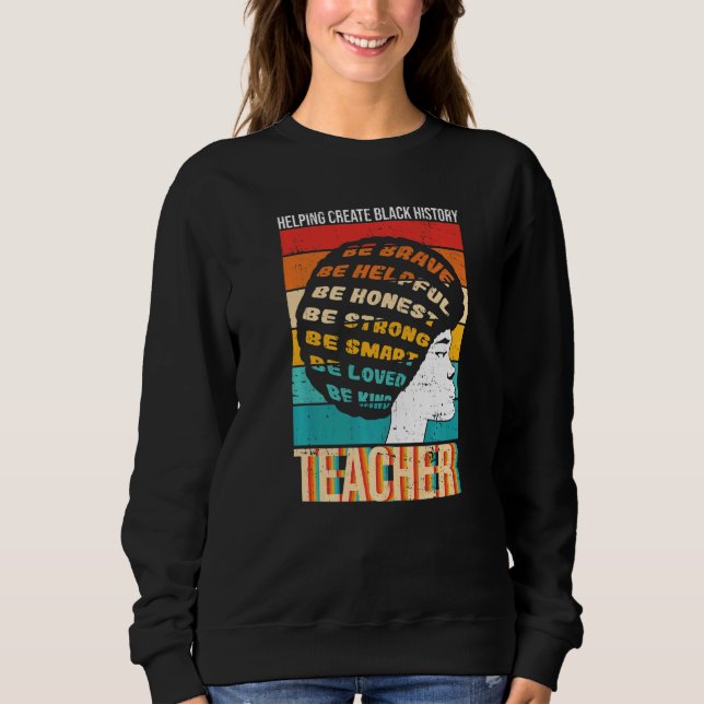 Moletom Educador Negro Professor Afro-Americano História N (Frente)
