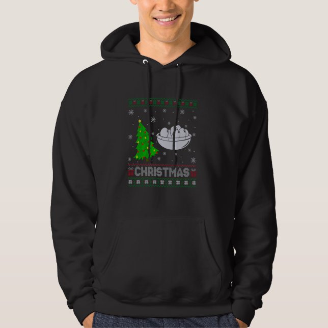 Moletom Edulcorante De Natal Feio Com Iluminação De Árvore (Frente)
