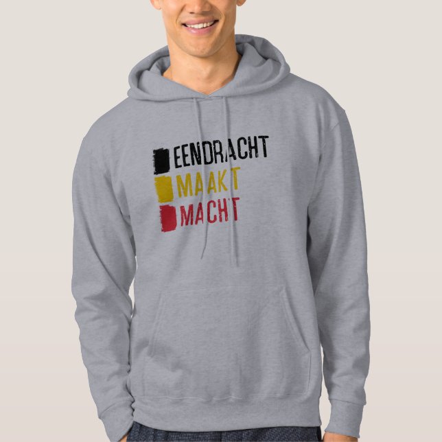 Moletom Eendracht Maakt Macht Motto Belga Hoodie (Frente)