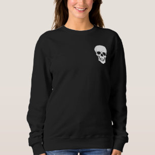 Moletom Eerie White Skull Silhout Simple Halloween