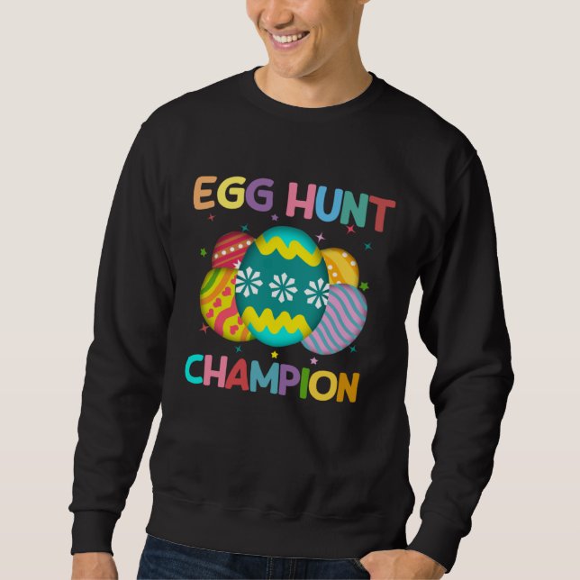 Moletom Egg Hunt Champion  Easter Day Bunny Hunting Egg (Frente)