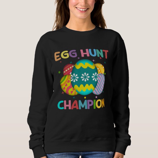 Moletom Egg Hunt Champion  Easter Day Bunny Hunting Egg (Frente)