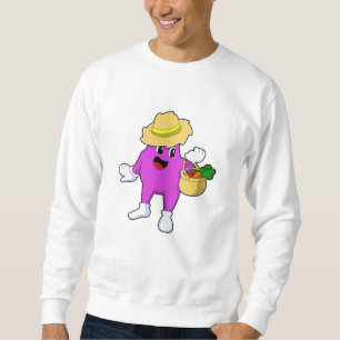 Moletom EggPlant como Farmer with Carrot