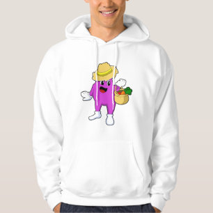 Moletom EggPlant como Farmer with Carrot