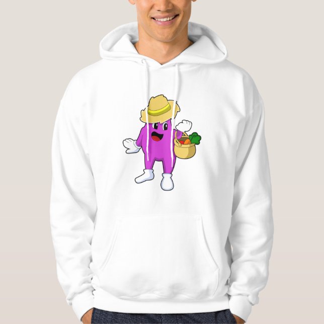 Moletom EggPlant como Farmer with Carrot (Frente)