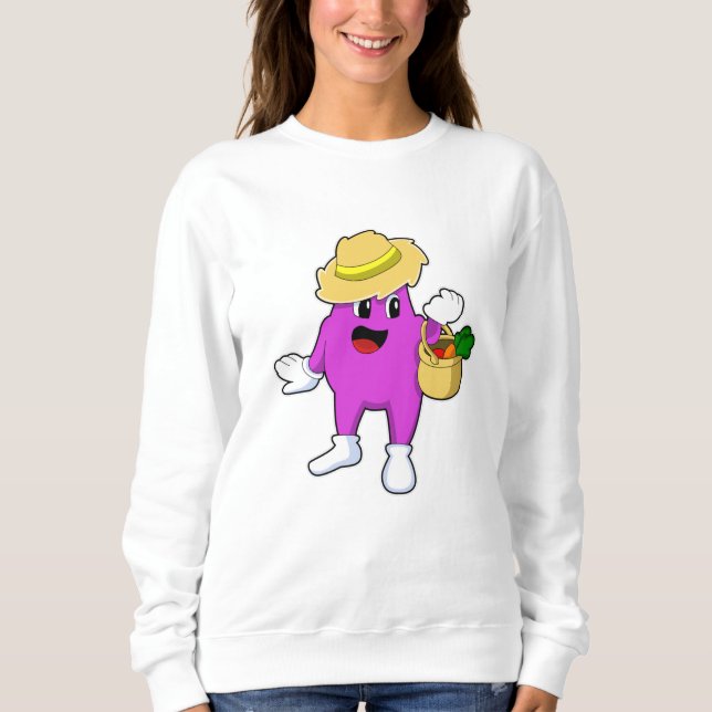Moletom EggPlant como Farmer with Carrot (Frente)
