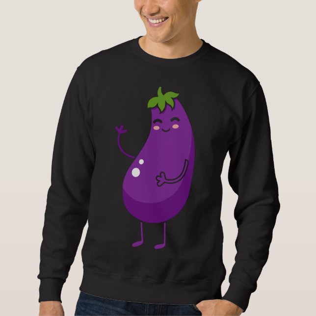 Moletom EggPlant - Fruta Gift Fruta Funny EggPlant Fruta T (Frente)