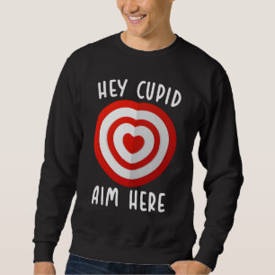 Moletom Ei Cupido Aim Aqui Engraçado Dia de os namorados A