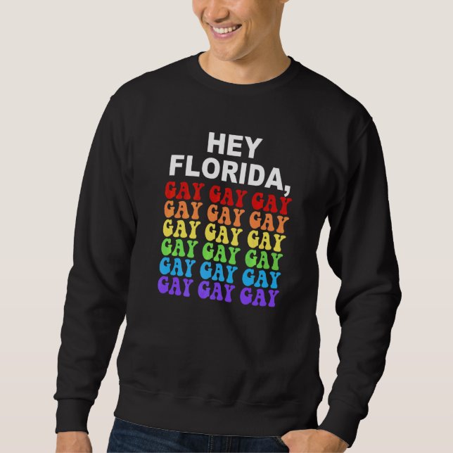 Moletom Ei Florida Diga Gay Lgbtq Rainbow Pride (Frente)