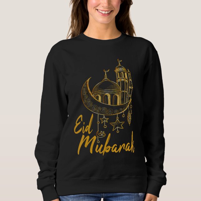 Moletom Eid Alfitr Mubarak Eid Mubarak Ramadan Mubarak Kar (Frente)